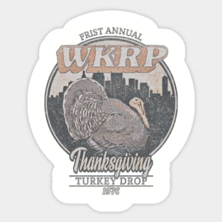 WKRP Turkey Drop II Sticker